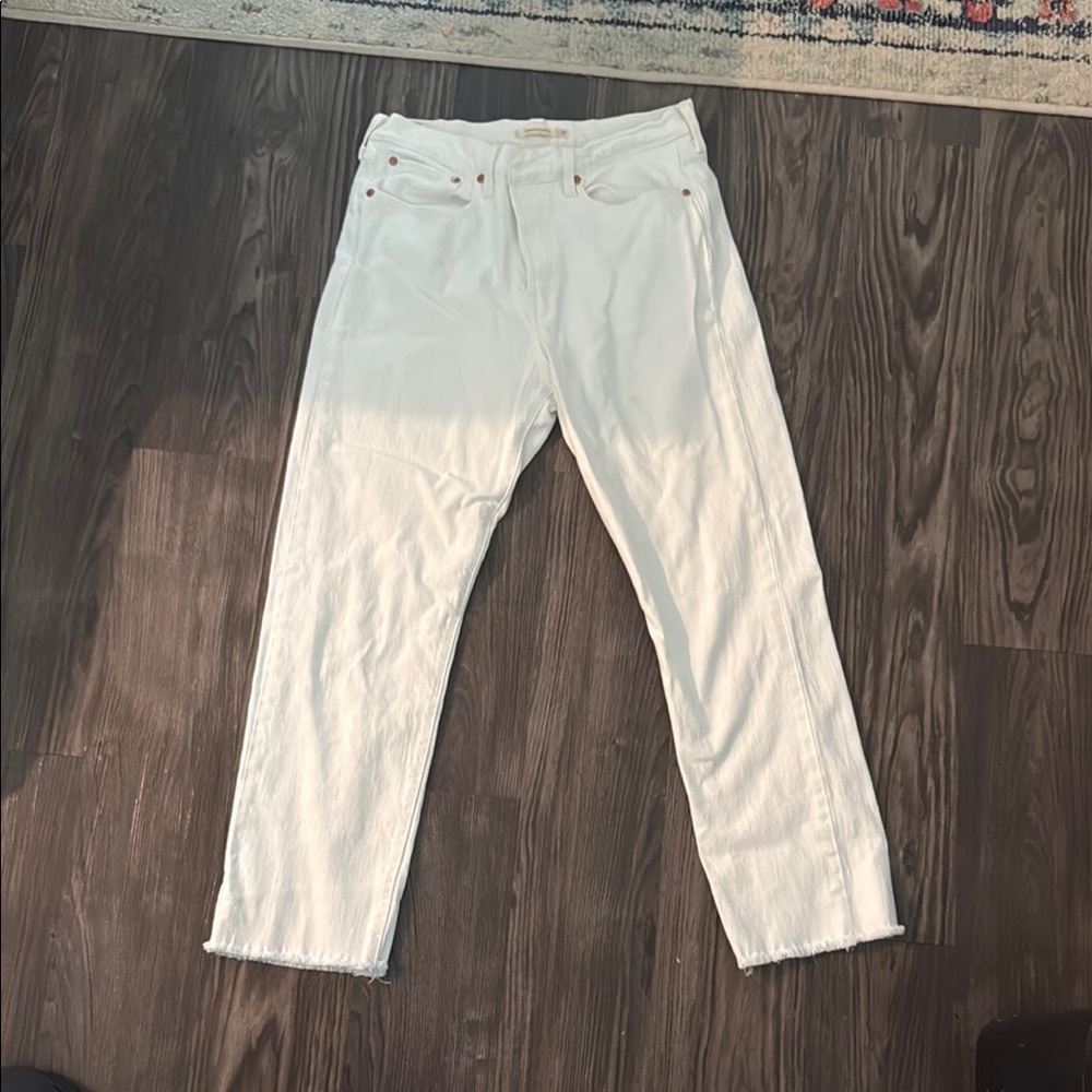 Levi's White Straight Leg Jeans for Women